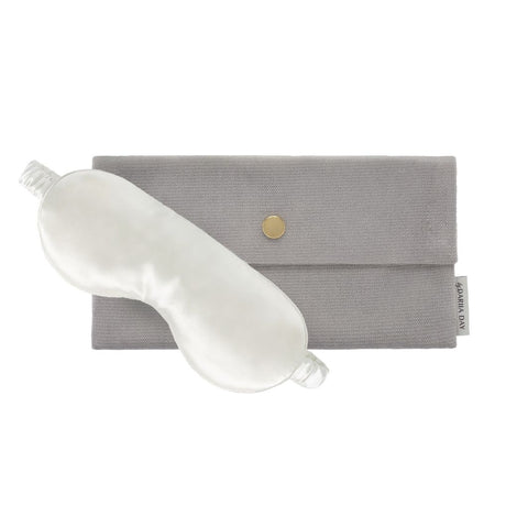 Silk Eye Mask Powder White