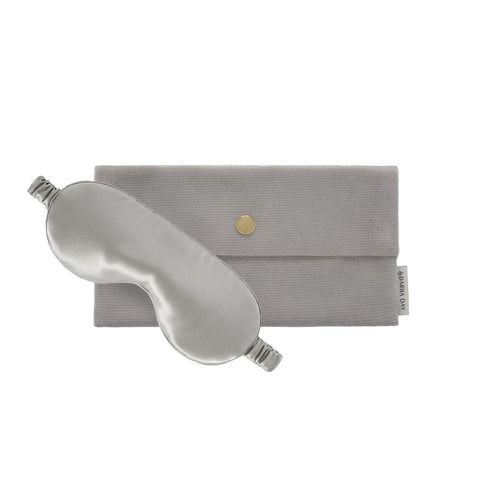 Silk Eye Mask Silver Grey