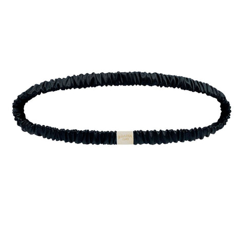 Silk Headband Midnight Black