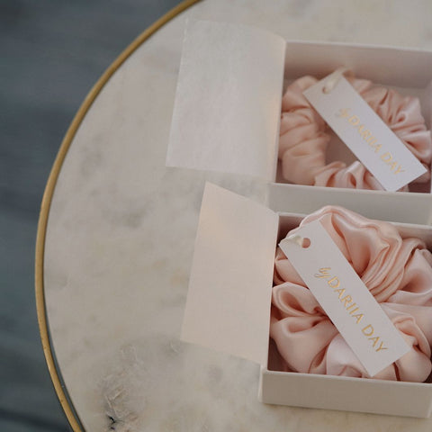 Silk Scrunchies Blush Pink